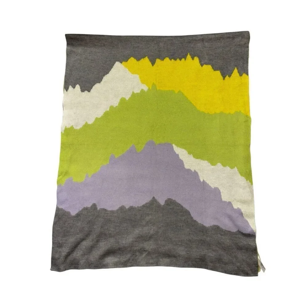 Urban Outfitters Large Soft Blanket Scarf abstract mountain